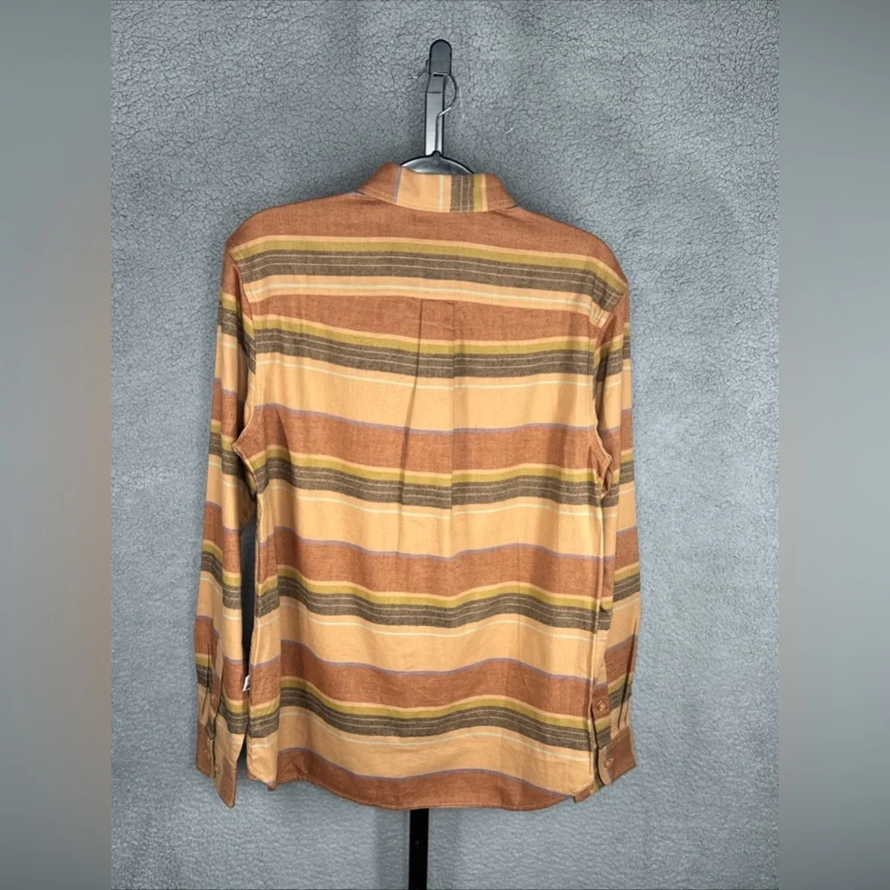 The North Face Shirt Men S Flannel Plaid Orange Multi Organic Fiber Outdoor NWT - Picture 2 of 15